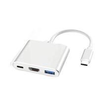 Hub USB-C 3 em 1 para Macbook, Samsung - HDMI, USB 3.0 e Docking Station