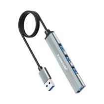 Hub USB-C 4 Portas com Adaptador USB 3.0 OTG - Para MacBook Pro e Lenovo