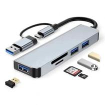 Hub Usb-c 5 Em 1 C/ Cabo de 2mt+fonte 20129490 Comtac Hub Usb-c 5 Em 1 C/ Cabo de 2mt+fonte 20129490 Comtac