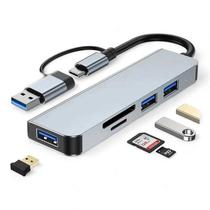 HUB USB-C 5 em 1 USB 3.0, USB 2.0, SD, TF - CQT2302 HUB USB-C 5 em 1 USB 3.0, USB 2.0, SD, TF - CQT2302