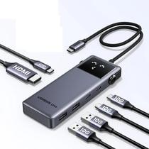 HUB USB-C 6-em-1 4K 60Hz PD 100W UGREEN Uno 10Gbps Adaptador