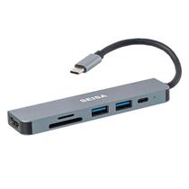 Hub USB-C 6 em 1 Modelo BYL-2010 - SEISA Hub USB-C 6 em 1 Modelo BYL-2010 - SEISA