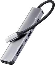 Hub USB C 7 em 1 com HDMI 4K 60Hz, 3 Portas USB 3.0, Leitor SD MicroSD e Entrada USB C Hub USB C 7 em 1 com HDMI 4K 60Hz, 3 Portas USB 3.0, Leitor SD MicroSD e Entrada USB C