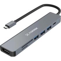 Hub USB-C 7 Portas Fortrek DC75 Hub USB-C 7 Portas Fortrek DC75
