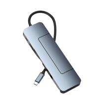 Hub USB-C 8 Em 1 Com Case Para SSD M.2, HDMI 4K 60Hz, Adaptador M.2 NVMe SATA, Docking Station Para Hub USB-C 8 Em 1 Com Case Para SSD M.2, HDMI 4K 60Hz, Adaptador M.2 NVMe SATA, Docking Station Para