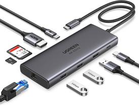 Hub USB-C 9 em 1 Ugreen HDMI 4K Ethernet 1Gbps Cinza Hub USB-C 9 em 1 Ugreen HDMI 4K Ethernet 1Gbps Cinza