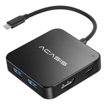 Hub USB C ACASIS 6 em 1 com HDMI 4K, PD de 100 W, 3 portas USB 3.0 MacBox