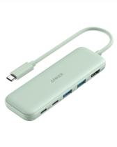 Hub USB-C Anker 332 5 em 1 com HDMI 4K, portas USB-C/A de 5 Gbps verdes Hub USB-C Anker 332 5 em 1 com HDMI 4K, portas USB-C/A de 5 Gbps verdes