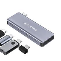 HUB USB C ANYOYO de 4 portas USB-C para USB-C com 3 portas USB 3.2 Gen2 de 10 Gbps