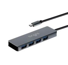 Hub Usb-C Com 4 Portas Usb 3.0 Alta Velocidade Bright