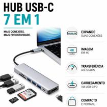 Hub USB-C com Power Delivery HDMI 4K e Leitor de Cartões Hub USB-C com Power Delivery HDMI 4K e Leitor de Cartões