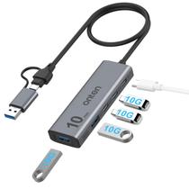 Hub USB C ONTEN 10 Gbps USB3.2 GEN2 4 portas com adaptador USB C/A