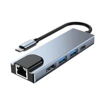 Hub USB C Thunderbolt 3 Estação De Docagem Tipo C Divisor Para Macbook Air M1 iPad pro Adaptador