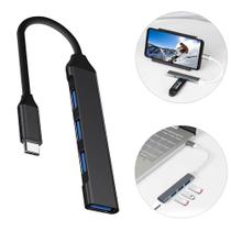 Hub Usb-C Tipo-C 4 Portas OTG Extensão 3.0 Adaptador 5 Gbps
