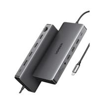 Hub USB-C Triplo Com Display 10Gbps, Adaptador HDMI 4K, Dock 8-em-1 Para MacBook pro Air PC, USB Hub USB-C Triplo Com Display 10Gbps, Adaptador HDMI 4K, Dock 8-em-1 Para MacBook pro Air PC, USB