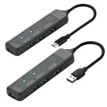 Hub USB C XuanGui 4 em 1 com transferência de dados de 5 Gbps para PC e laptop Hub USB C XuanGui 4 em 1 com transferência de dados de 5 Gbps para PC e laptop