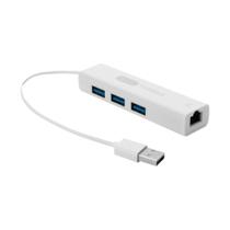 Hub USB e Adaptador de Rede - 3 Portas USB-A e 1 Porta RJ45 Hub USB e Adaptador de Rede - 3 Portas USB-A e 1 Porta RJ45