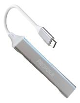 HUB Usb E Tipo-c 4 Portas Rapido Mouse Teclado Hd Tipo-c - Prata