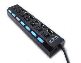 Hub Usb, HB-005, 7 Portas 2.0, Liga Desliga, 480Mbps Hub Usb, HB-005, 7 Portas 2.0, Liga Desliga, 480Mbps