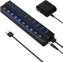 Hub USB Infinio Powered 3.0 de 10 portas com comutadores individuais