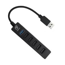 Hub USB Keytime Dataport 7 Em 1 KYT00036 1x USB 3.0 6x USB 2.0 Preto - KYT00036 Hub USB Keytime Dataport 7 Em 1 KYT00036 1x USB 3.0 6x USB 2.0 Preto - KYT00036
