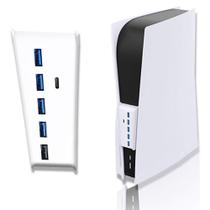 Hub USB Megadream de 5 portas para PS5 com 4 portas USB +1 USB C + 1 carregamento