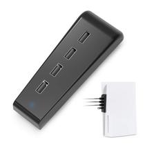 Hub USB NexiGo PS5 4 portas de transferência de dados de alta velocidade preto