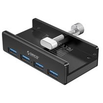 Hub USB ORICO MH4PU USB 3.0 Braçadeira de alumínio de 4 portas preta Hub USB ORICO MH4PU USB 3.0 Braçadeira de alumínio de 4 portas preta
