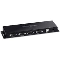 Hub USB para serial RS232 TRENDnet TU-S4 de 4 portas preto Hub USB para serial RS232 TRENDnet TU-S4 de 4 portas preto