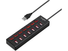 Hub usb - plug usb 7 portas 2.0 com chave on/off