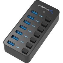 Hub USB SABRENT HB-BUP7 de 7 portas USB 3.0 com adaptador de alimentação