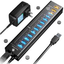 Hub USB SmartDelux de 13 portas USB 3.0 com 10 portas USB 3.0 preto