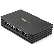Hub USB StarTech.com, 4 portas, preto compacto, USB 2.0 com alimentação Hub USB StarTech.com, 4 portas, preto compacto, USB 2.0 com alimentação