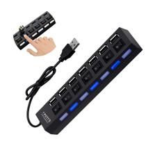 Hub Usb Switch 7 Portas 2.0 Notebook Teclado Led Indicador