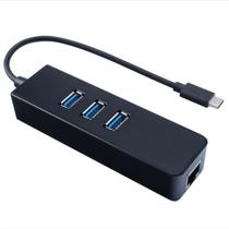 Hub Usb Tipo C 3 Portas + Rj45 Hub Usb Tipo C 3 Portas + Rj45