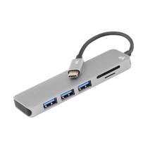 Hub Usb Tipo C 5x1 P/ 3 Usb 3.0 + Leitor Sd/tf Original 5+ Hub Usb Tipo C 5x1 P/ 3 Usb 3.0 + Leitor Sd/tf Original 5+
