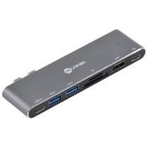 Hub Usb Tipo-c 7 Em 2 - 2x Usb 3.0 + Leitor De Cartão Sd Tf + Hdmi + Thunderbolt 3 + Power Delivery 100w - Hc-72 Hub Usb Tipo-c 7 Em 2 - 2x Usb 3.0 + Leitor De Cartão Sd Tf + Hdmi + Thunderbolt 3 + Power Delivery 100w - Hc-72