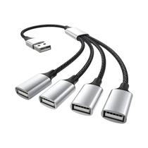 Hub USB Tipo C Com 4 Portas, Transmissão Rápida De Dados, Adaptador Multi-Dispositivo OTG
