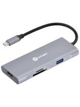 Hub Usb Tipo C / Type C 7 Em 1 Com 3 Usb 3.0 + Leitor De Cartão Sd/tf + Hdmi + Tipo C Com Power Delivery (pd) 60w -hc-7