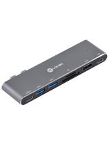 Hub Usb Tipo C Type C 7 Em 2 - 2 Usb 3.0 + Leitor De Cartão Sd Tf + Hdmi + Thunderbolt 3 + Power Delivery 100w Hc-72