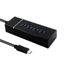 Hub USB TYPE C 3.0 Extensor de 4 Portas, Adaptadores de USB com LED - PONTO DO NERD