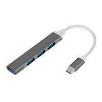 Hub Usb Type-C 4 Portas OTG Extensão Usb 3.0 Adaptador Tipo-C 5 Gbps