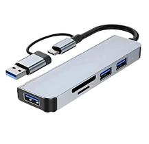 Hub USB / Type C Metal 03 Usb 3.0 + Leitor Cartão Hub USB / Type C Metal 03 Usb 3.0 + Leitor Cartão