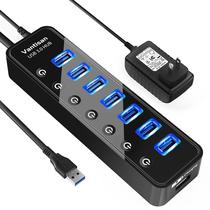 Hub USB vantisan 3.0 alimentado com 7 portas e 1 porta de carregamento