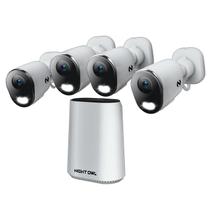 Hub Wi-Fi Night Owl de segurança doméstica com 4 câmeras HD 4K de 64 GB