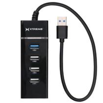 Hub Xtreme USB 3.0 de alta velocidade de 4 portas para laptops/desktops Hub Xtreme USB 3.0 de alta velocidade de 4 portas para laptops/desktops