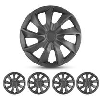 Hubcaps CAROXX Universal R16, preto fosco de 16 polegadas, conjunto de 4
