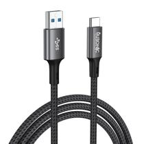 Hubonic Cabo Tipo-C USB 3.0 Turbo Carregamento Rápido 5V/3A Cabo de Dados 5 Gbps Nylon Reforçado Premium