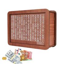 Hucha de Madera con Contador para Monedas y Ahorros hasta 10,000