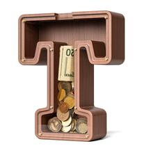 Hucha de Madera en Forma de Letra T Summidate para Niños